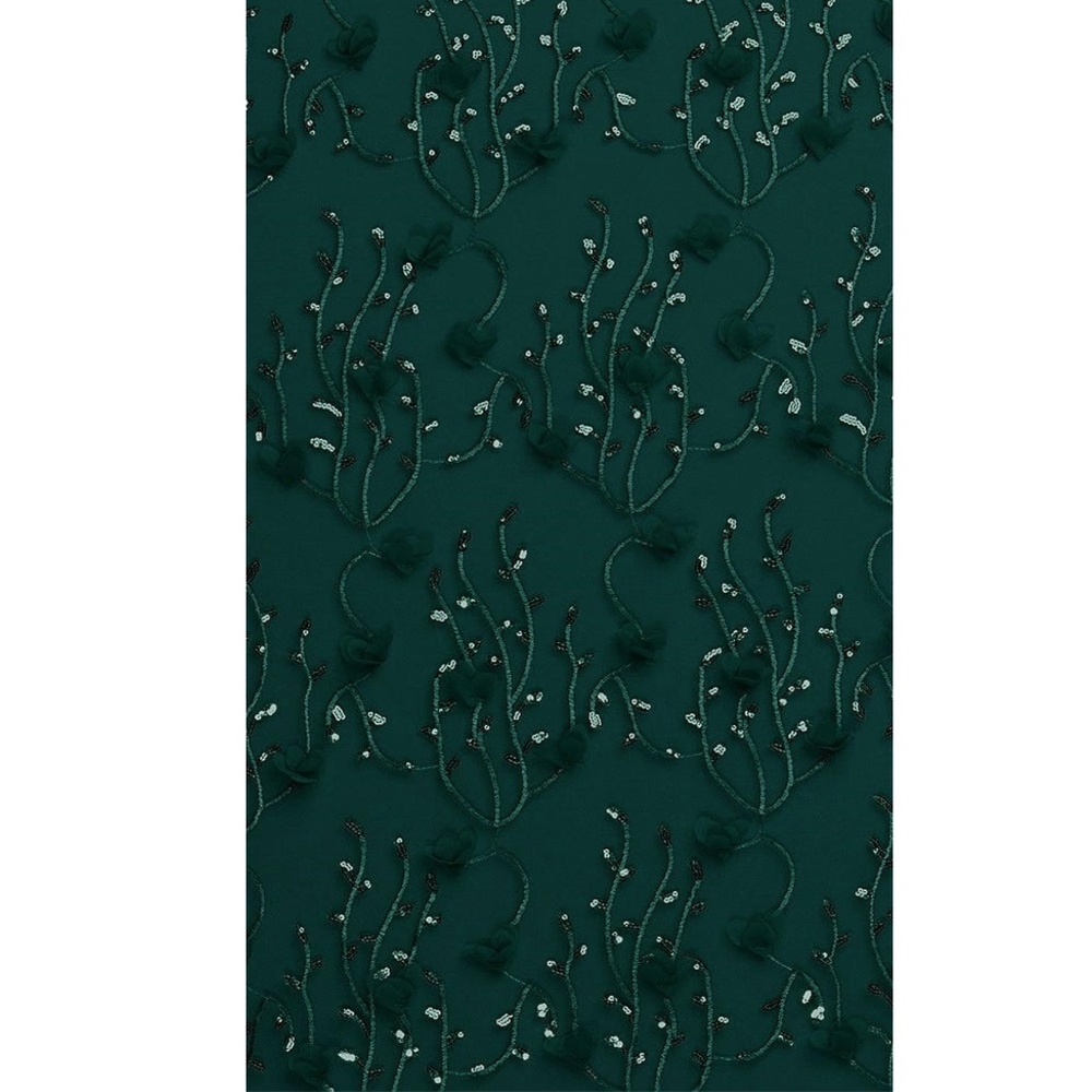 Dessy Collection: 3D Embroidered Off the Shoulder Gown - Picture 4 of 5